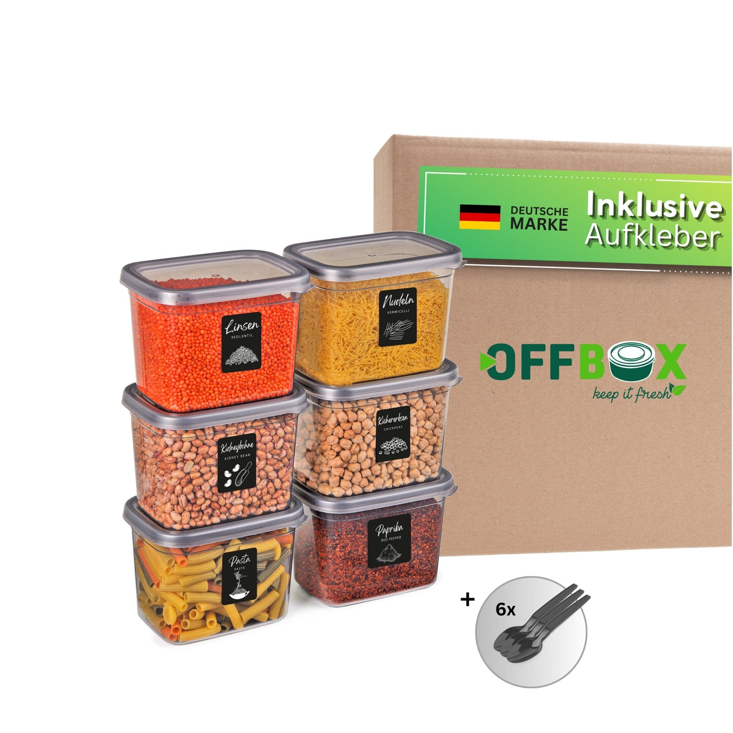 1200 ml Rechteckige Vorratsdosen mit Deckel – Schlank, Stabil & Vielseitig